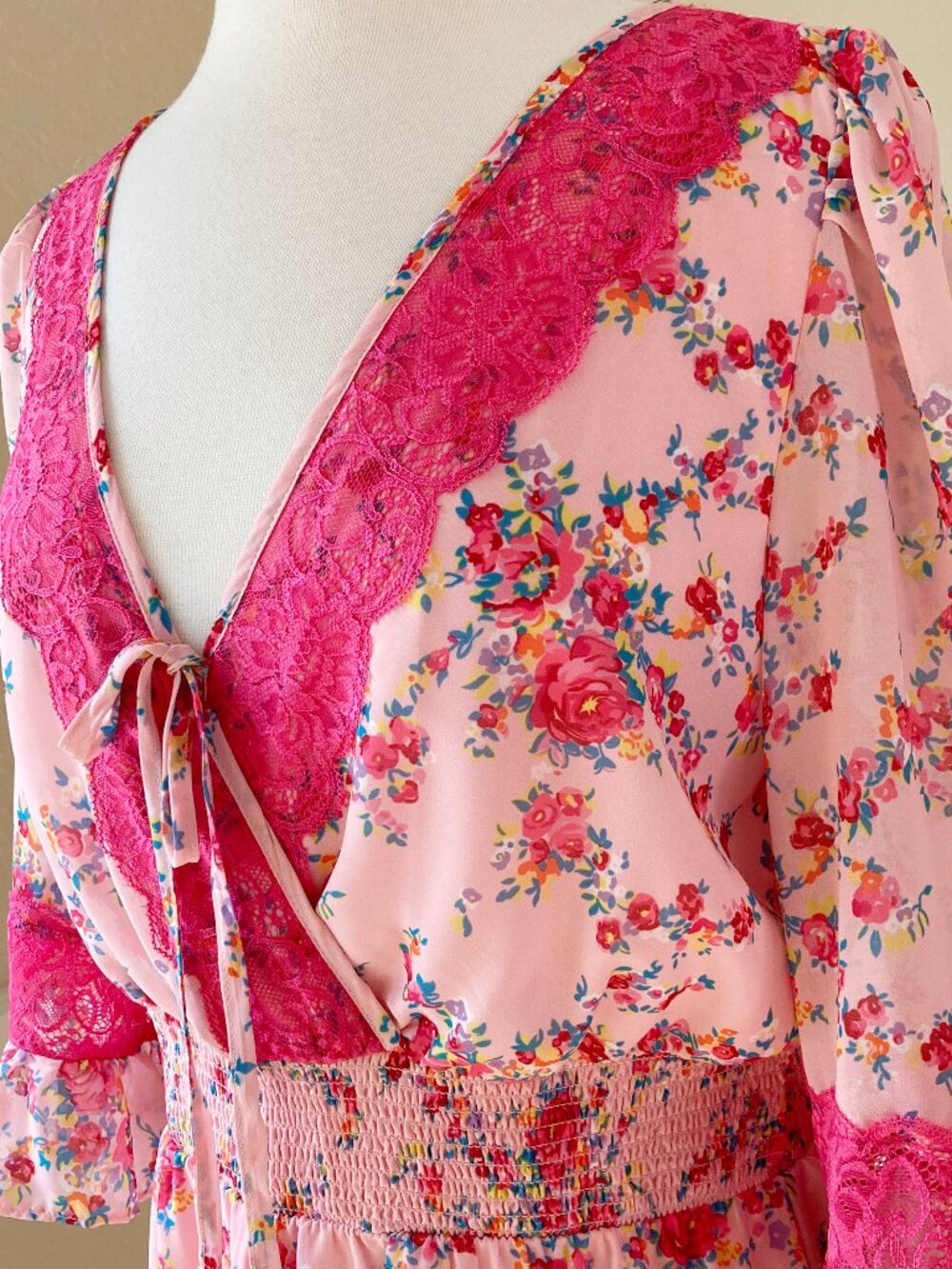 Betsey Johnson Bush Gardens Print Georgette Dress Size XXL NWT - Picture 3 of 15